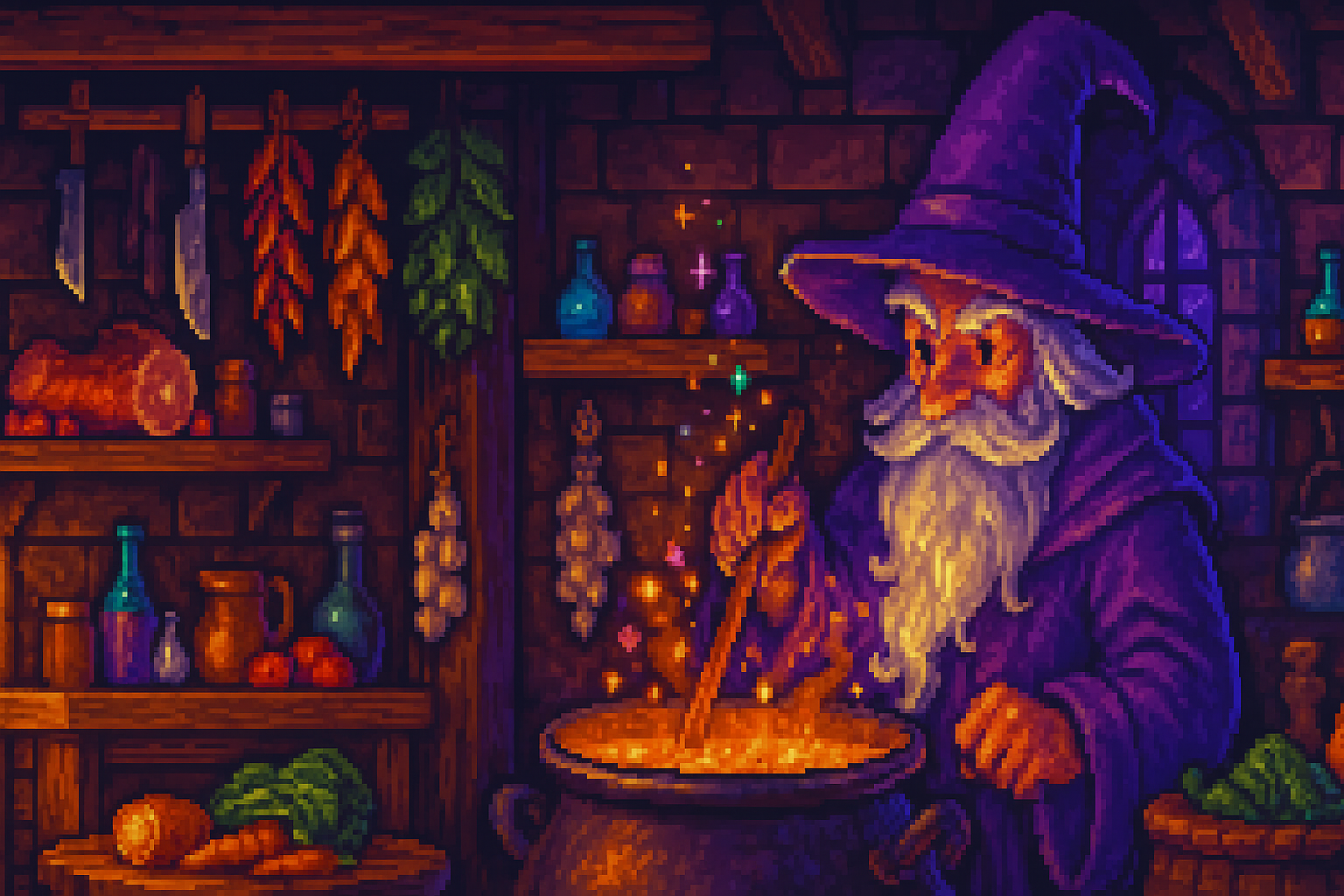 Wizard Kitchen logo and hero image